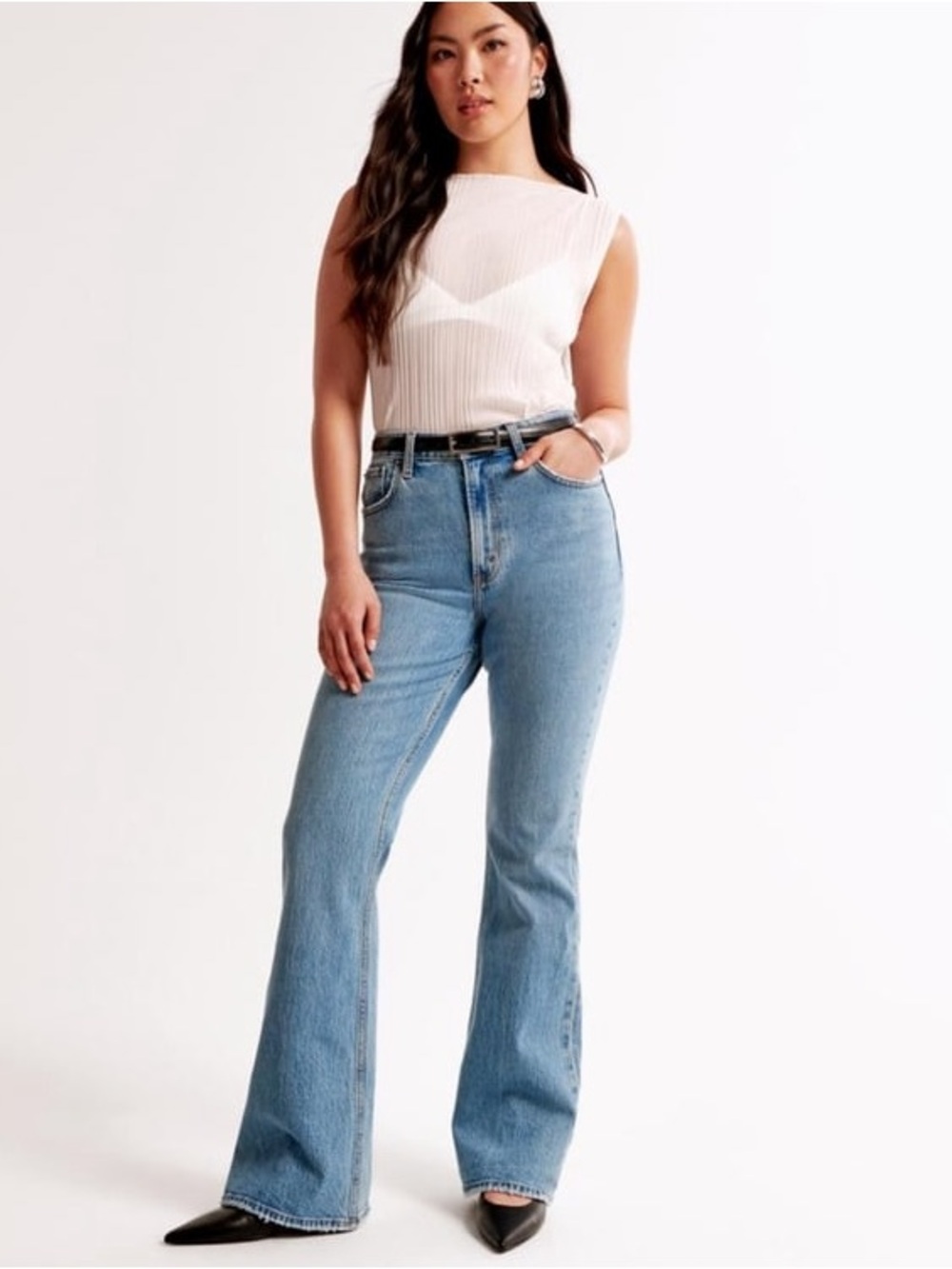 Abercrombie - Curve Love High Rise Vintage Flair Jeans